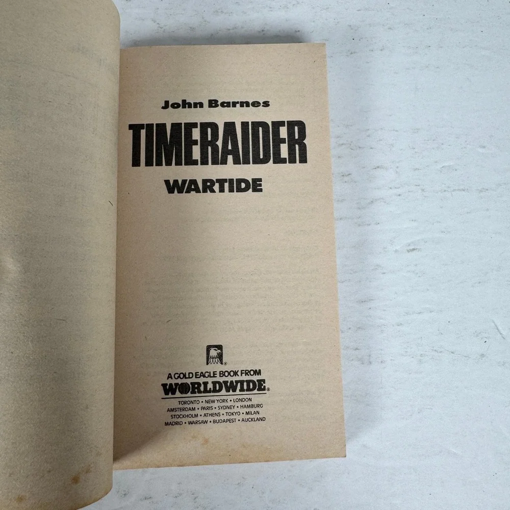 Wartide TimeRaider John Barnes 1992 First Edition Gold Eagle Sci-Fi‎